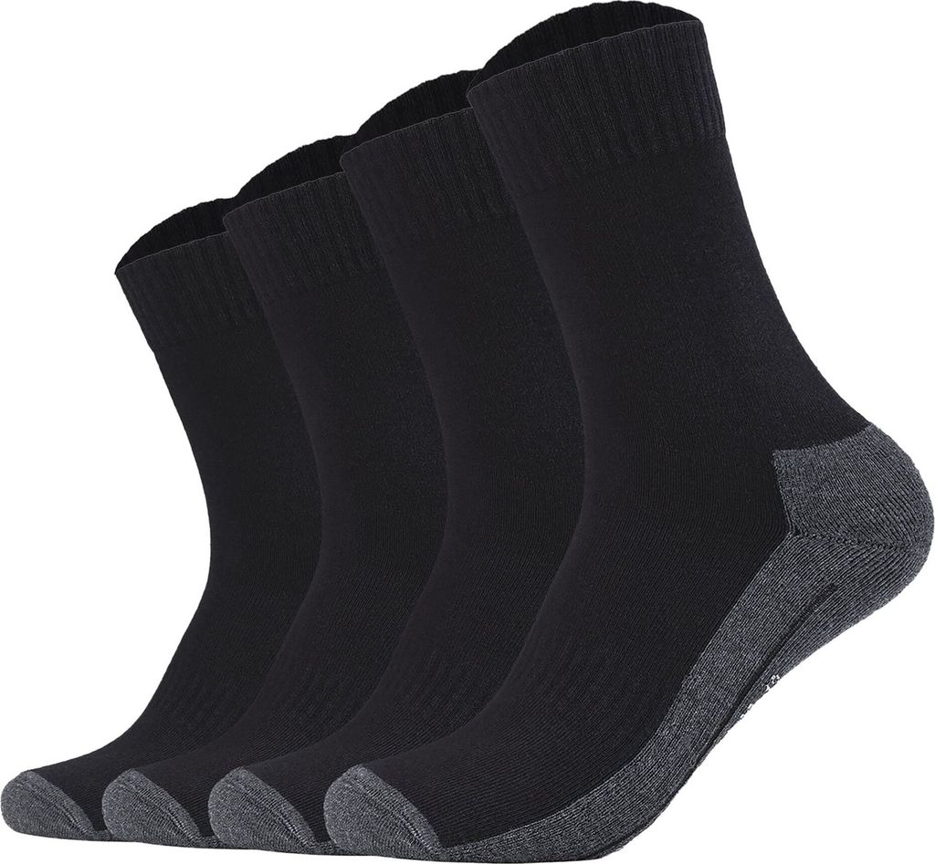 Camano Uni Socken - Pro Tex Function, einfarbig, 4er Pack Schwarz 39-42