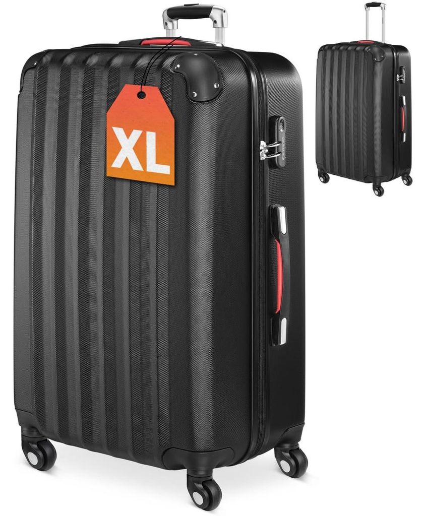 MONZANA® Koffer Handgepäck ABS HardCase Gehäuse gummierte Produktbild 