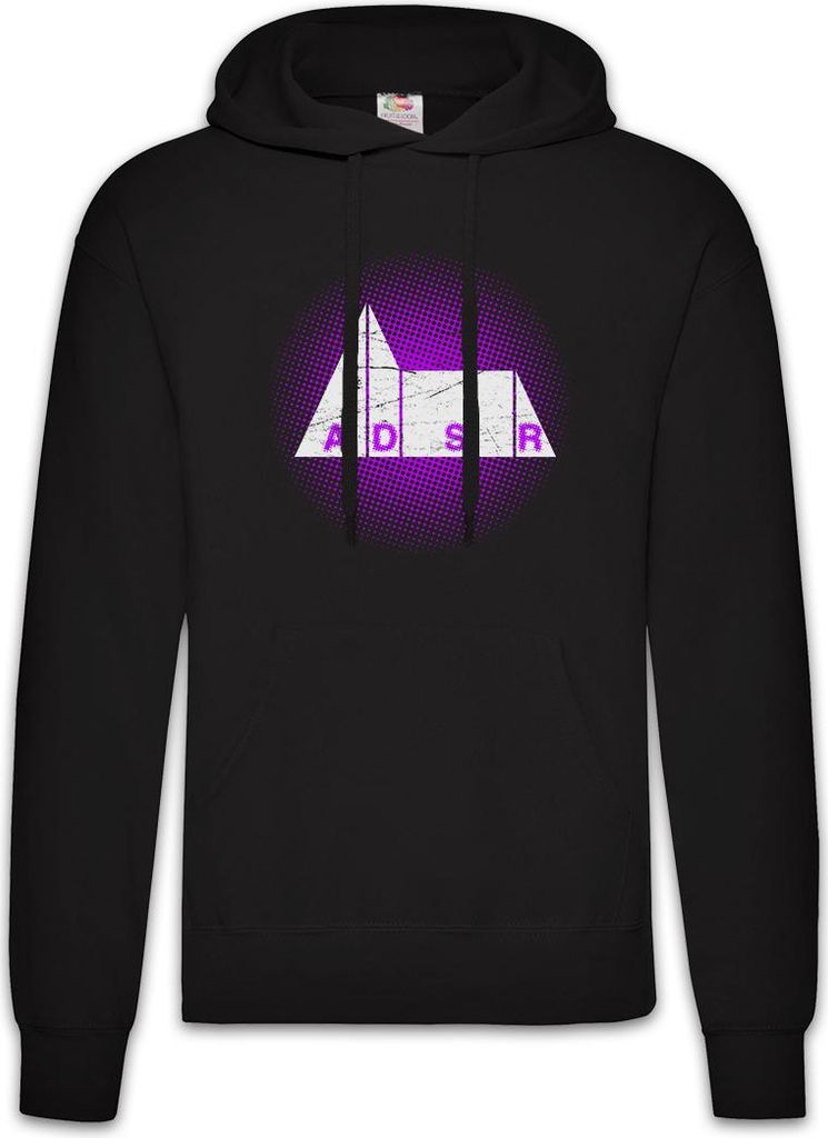Urban Backwoods Synthesizer ADSR III, Herren Hoodie, Farbe: Schwarz, Größe: XL