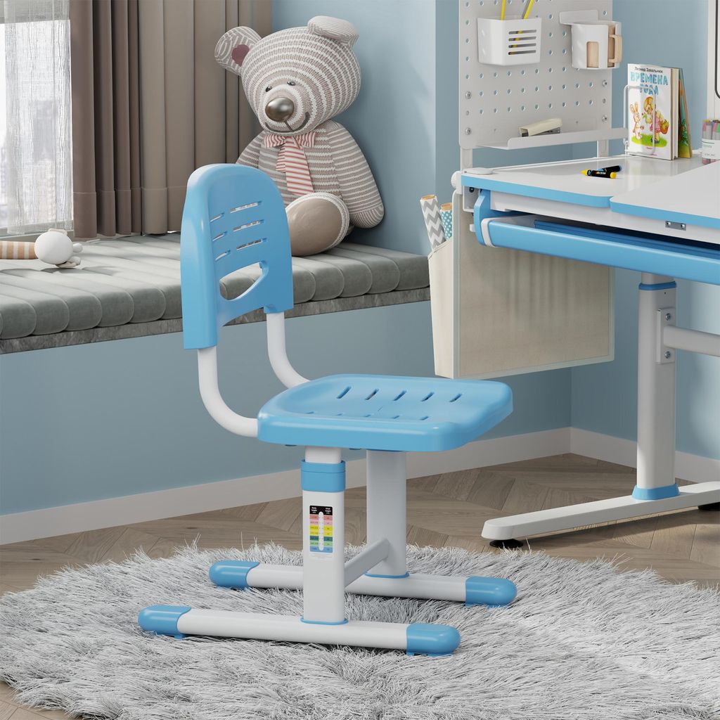 Kinderstuhl 'Sauda' höhenverstellbar 75 x 36 x 46 cm Himmelblau/Weiß