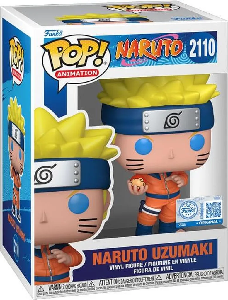 Naruto Uzumaki avec Ballon d'Eau Figurine Pop ! Exclusive 9 cm Vinyle