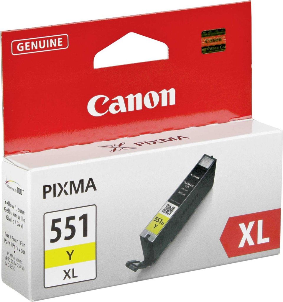 Canon CLI-551Y XL Tlačová kazeta žltá Obrázok produktu 