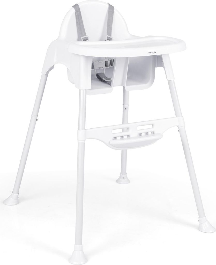 DREAMADE 4-in-1 Baby Hochstuhl, verstehllbar Kinderhochstuhl mit abnehmbares Tablett, Fußstütze, & 5-Punkt-Sicherheitsgurt, von 6-36 Monaten, Bel...