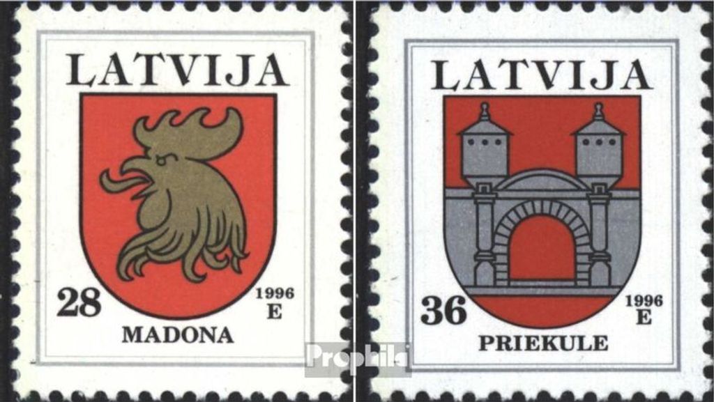 Briefmarken Lettland 1996 Mi 438-439 (kompl.Ausg.) postfrisch Wappen
