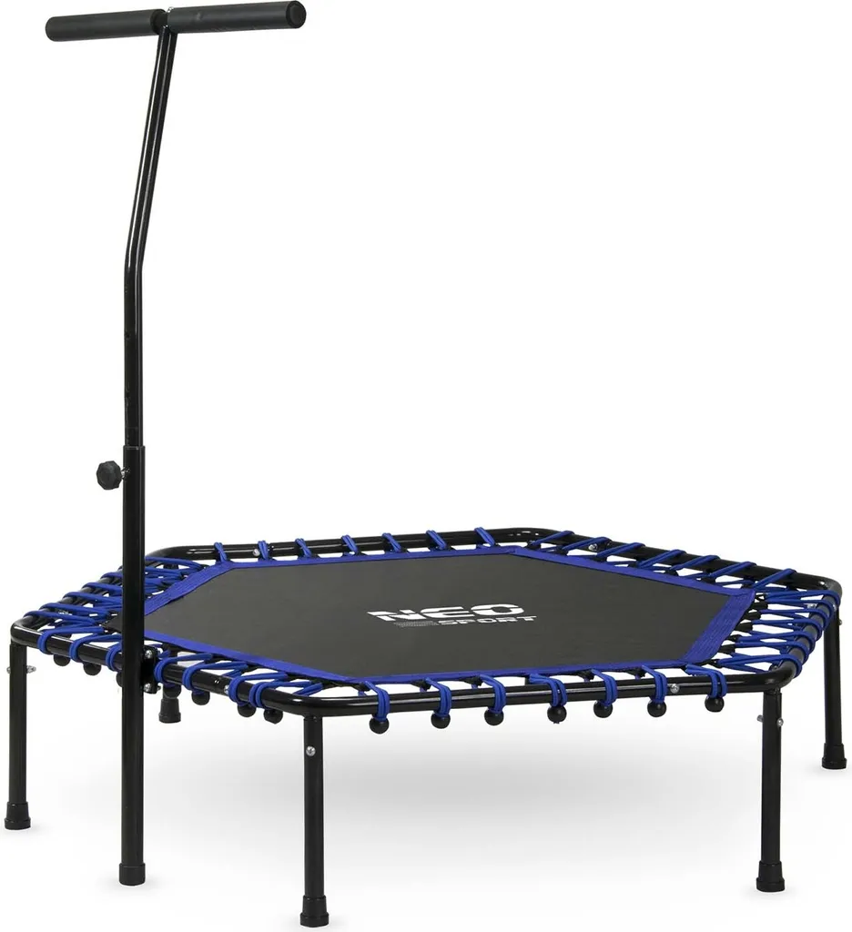 Trampoline de Fitness Hexagonal 127 cm avec Barre d'Appui Neo-Sport