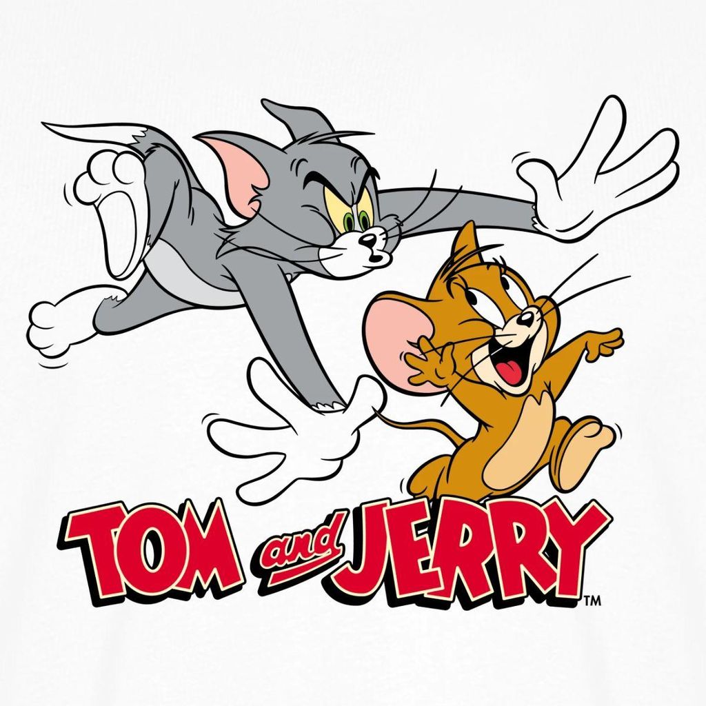 Spreadshirt Tom Und Jerry Verfolgung Männer Premium T-Shirt, L, Weiß