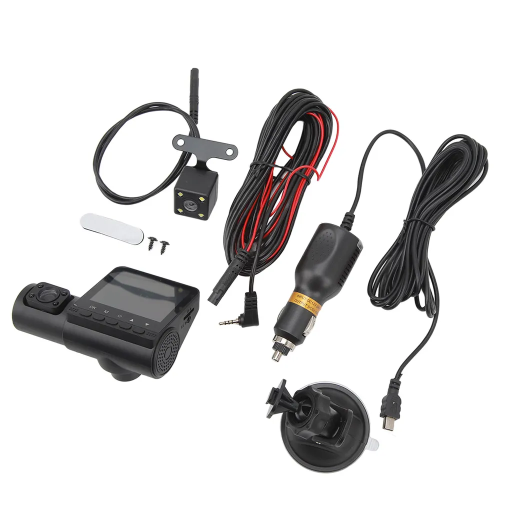 Dash Cam 3 Voies 1080P Full HD - Caméra de Voiture Triple Avant Interieur