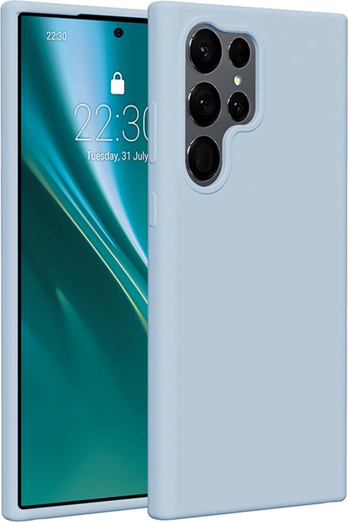 Etteri Silikonhülle für Samsung Galaxy S23 Handyhüllen Ultra Hellblau