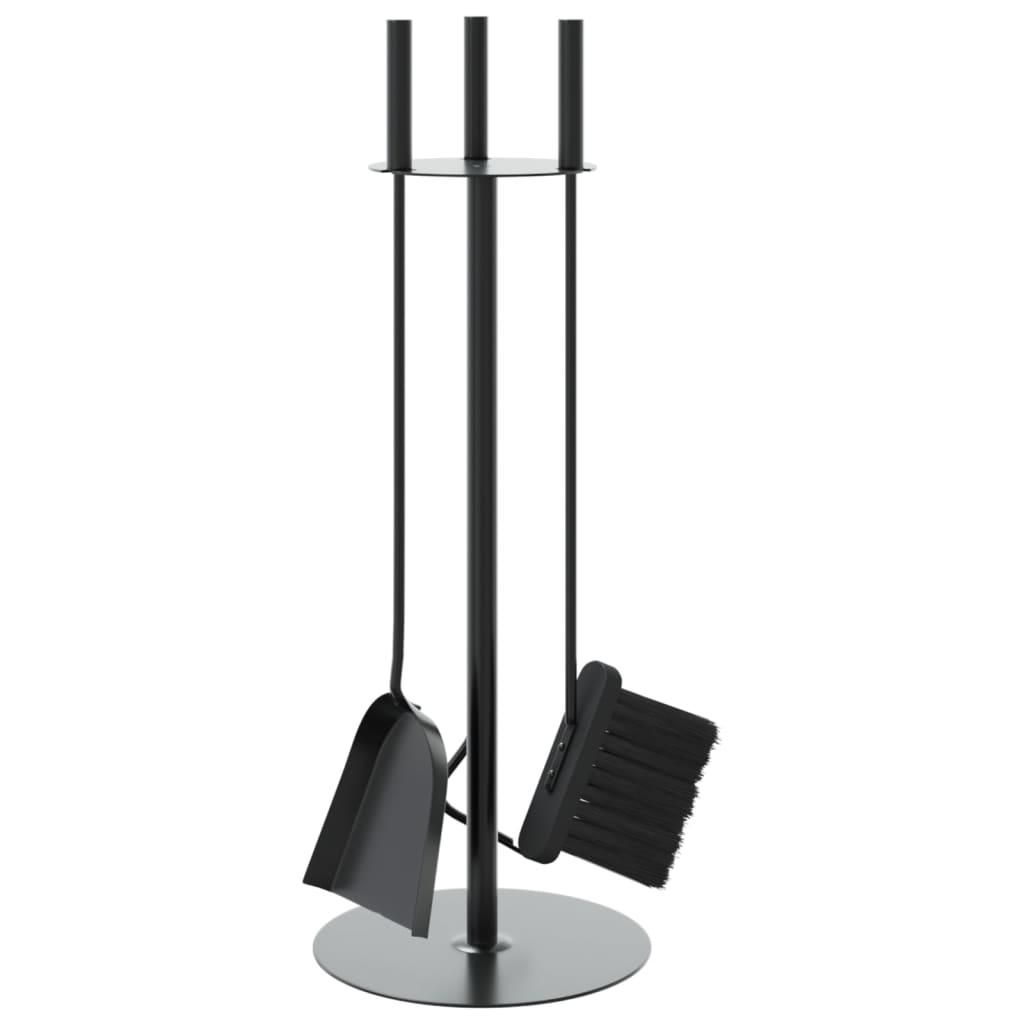 4-częściowy zestaw narzędzi kominkowych 22x59 cm stal Zdjęcie produktu 