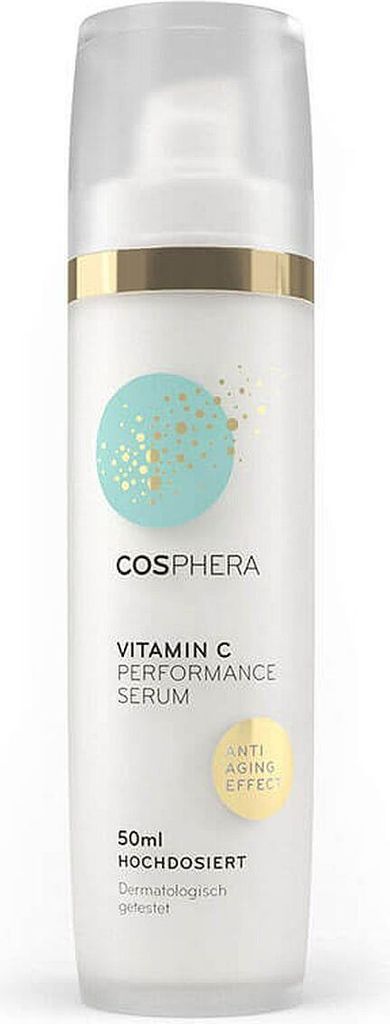 Cosphera Vitamin C Performance Serum | 50 ml | mit Hyaluron, Aquaxyl und Bioflavonoiden | vegan