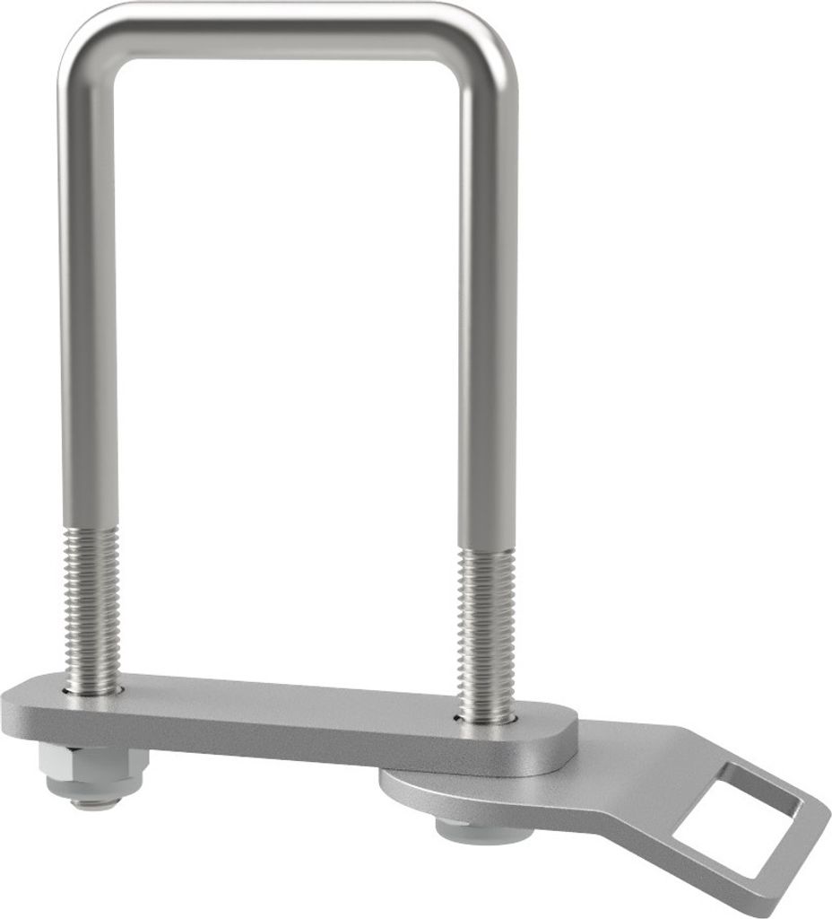 U-Bügelschraube M10 mit Klemmplatte, Zurröse und Stopmuttern Trailer verzinkt SUPROD, M10, LW=61, LH=130 mm