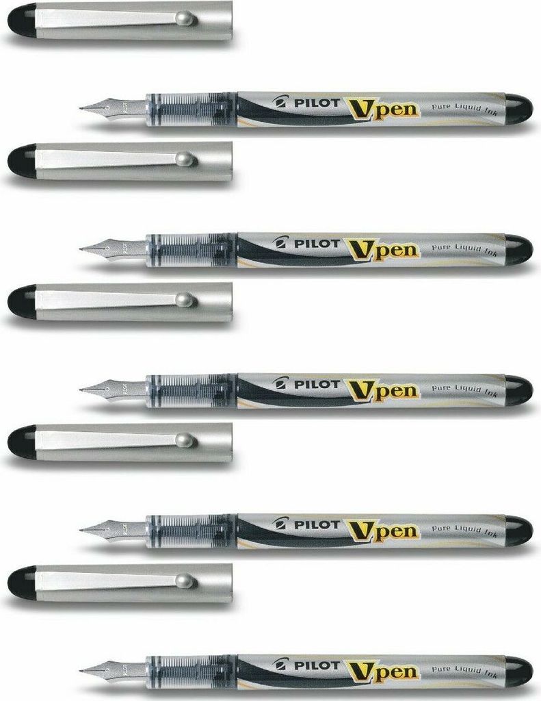 Pilot V-Pen Silver - 5er-Set schwarz Produktbild 