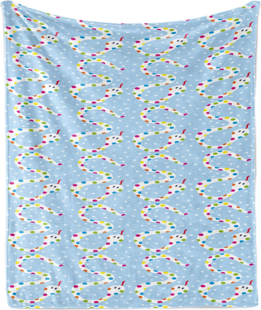 Coperta Soffice per Bambini ABAKUHAUS Serpenti e Pois 175x230
