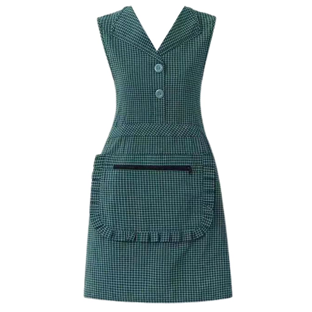 Kochschürze, ärmellos, ölbeständig, mit Reißverschlusstasche, Revers im Westernstil, kariertes Muster, Baumwollschürze, Weste, Hausarbeit, Ar...