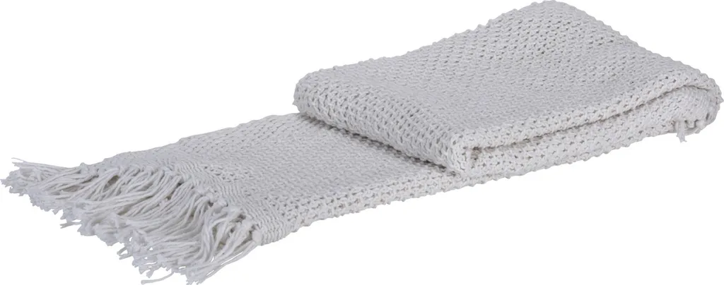 Jeté de canapé blanc 130x170 cm - Couvre-lit élégant en tissu premium