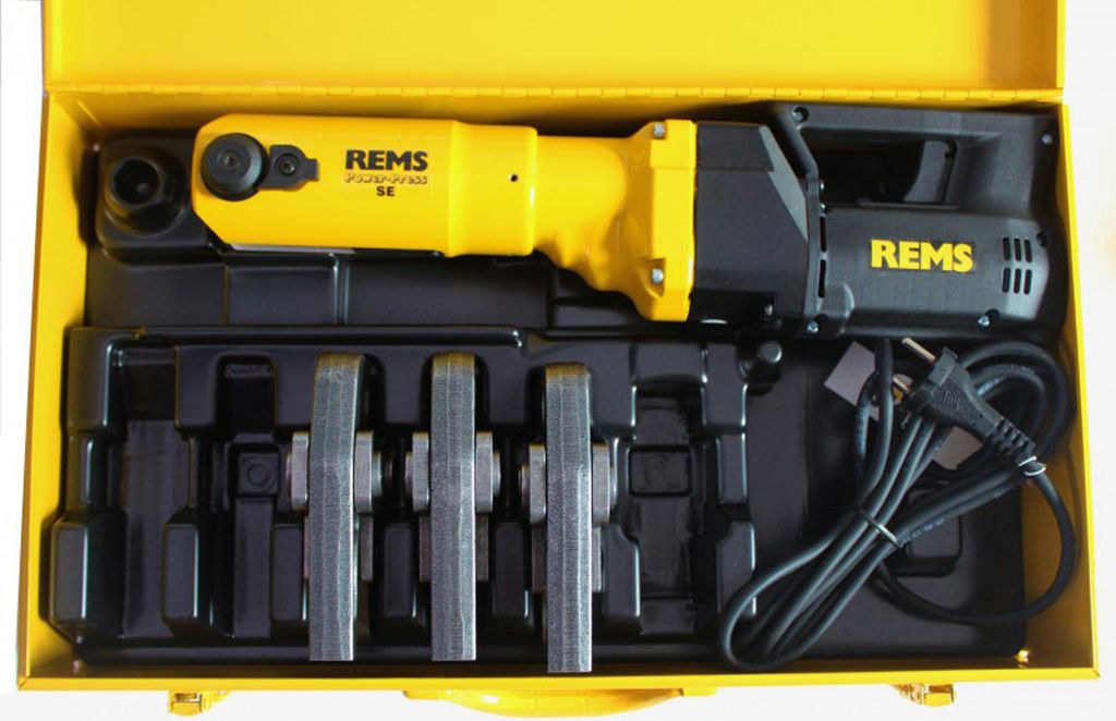 REMS Machine à sertir Power Press SE + 3 pinces à sertir Image du produit 