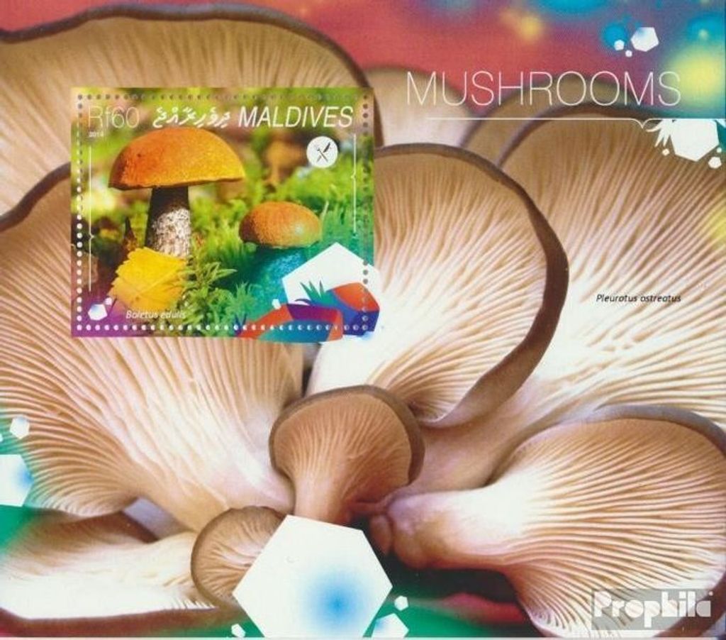 Briefmarken Malediven 2014 Mi Block 742 (kompl. Ausg.) postfrisch Pilze