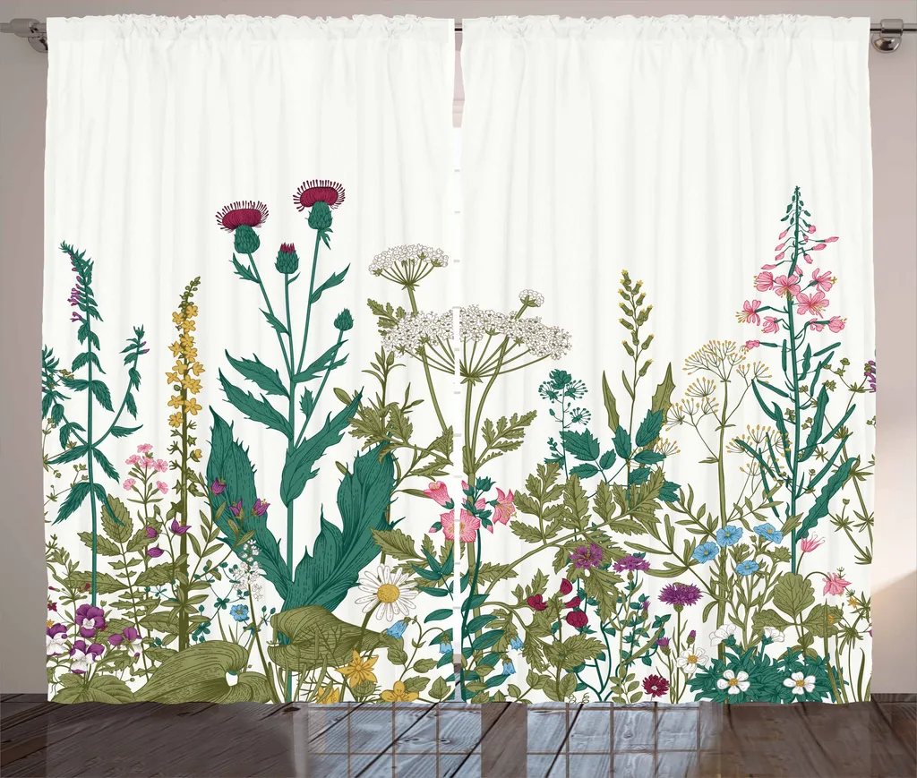 Tenda Rustica Primavera ABAKUHAUS 280x175 cm - Fiori Selvatici