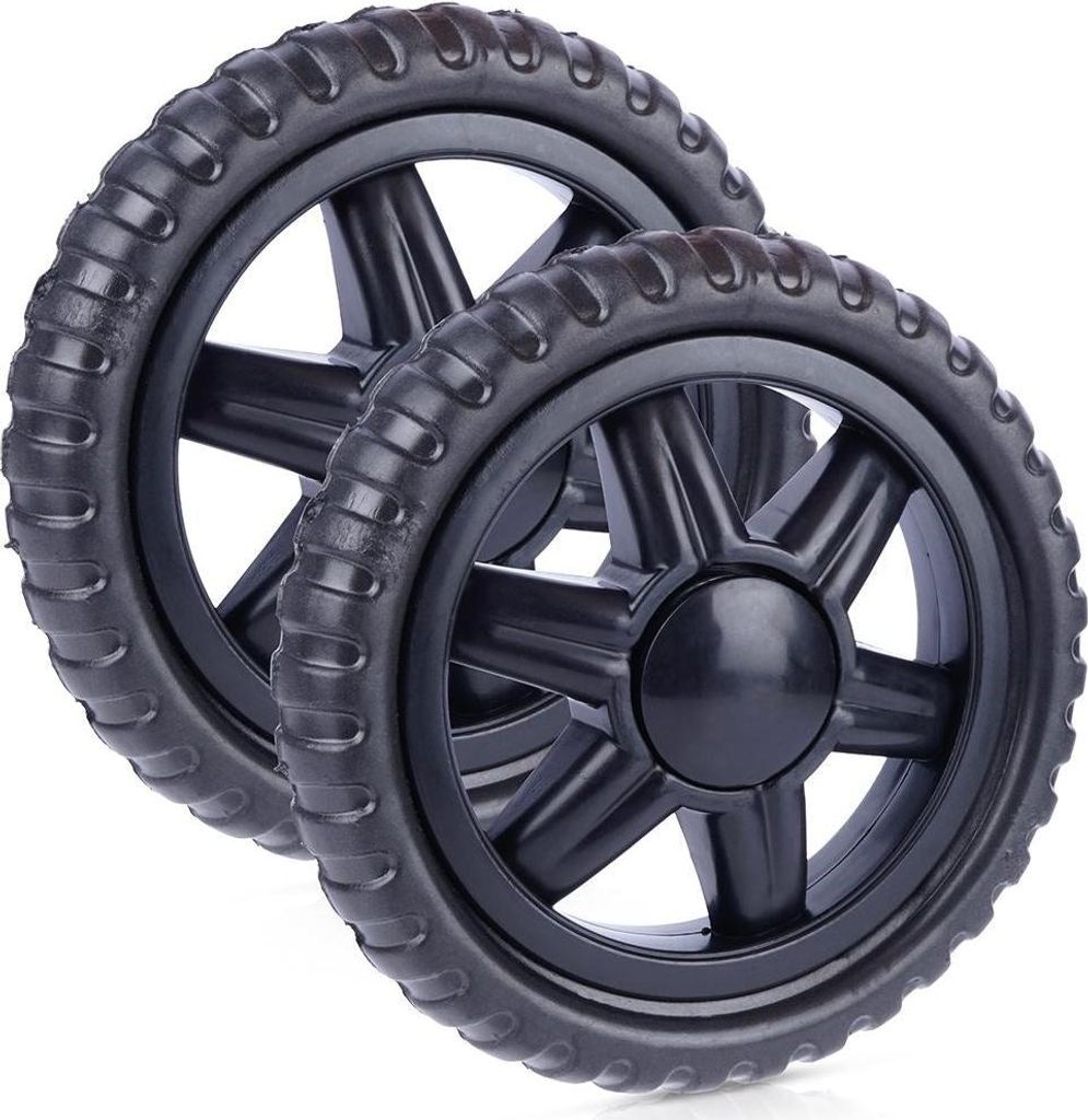 Roues noires remplaçables pour caddies - pack de 2 Image du produit 