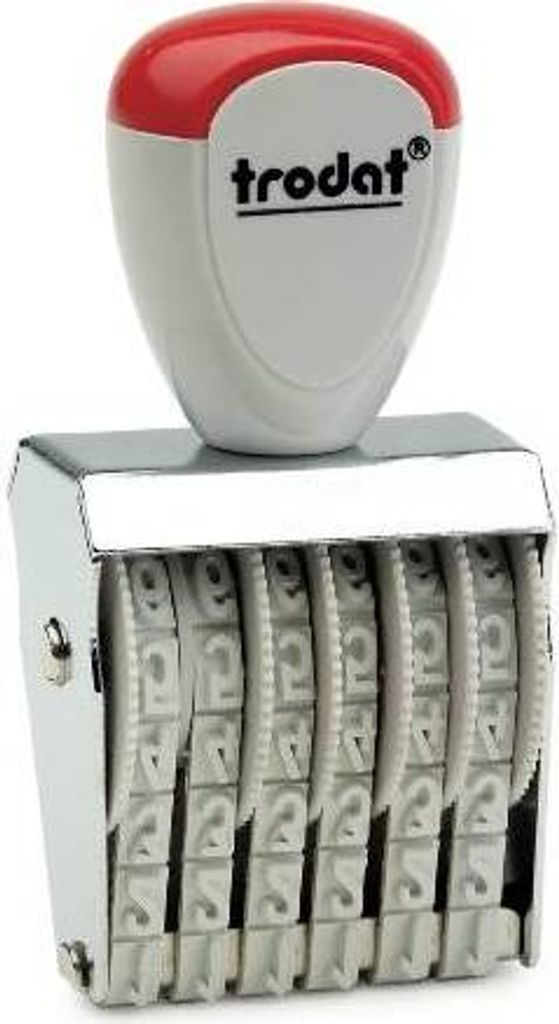 Ziffernbaenderstempel 6-stellig, 4mm Schrifthoehe