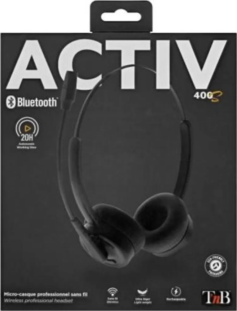Casque micro Bluetooth TnB ACTIV 400S avec réduction passive noir - 3