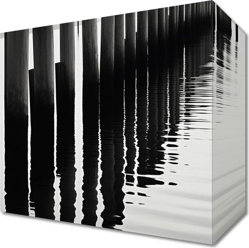 Bild 20x20cm Rhythmus von Wasser und Holz