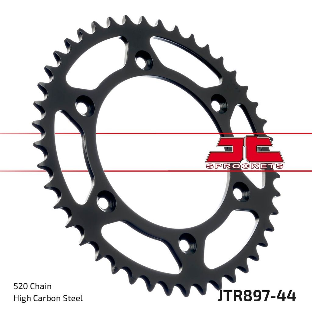 JTSPROCKETS Kettenrad JTR897.44 Hinten Kohlenstoffstahl für HUSABERG FC350 FC400 (4 Speed)