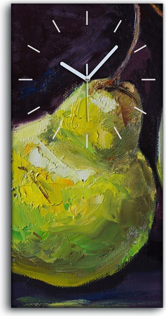 Wohnzimmer-Bild Leinwand Uhr Geräuschlos Kunstdruck 30x60 Produktbild 