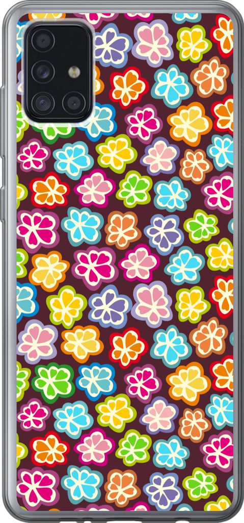 MuchoWow Handyhülle Schutzhülle Hülle für Telefoonhoesje Samsung Galaxy A52 5G Mädchen - Blume - Schnittmuster - Mädchen - Kinder - Kinder ...