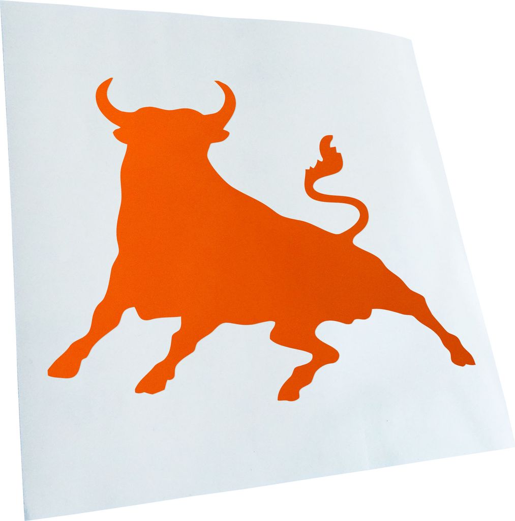 Kiwistar - Autoaufkleber - Stier Toro Bull Heckscheibe - Aufkleber für Auto Kfz Fahrrad, LKW, Truck Mofa
