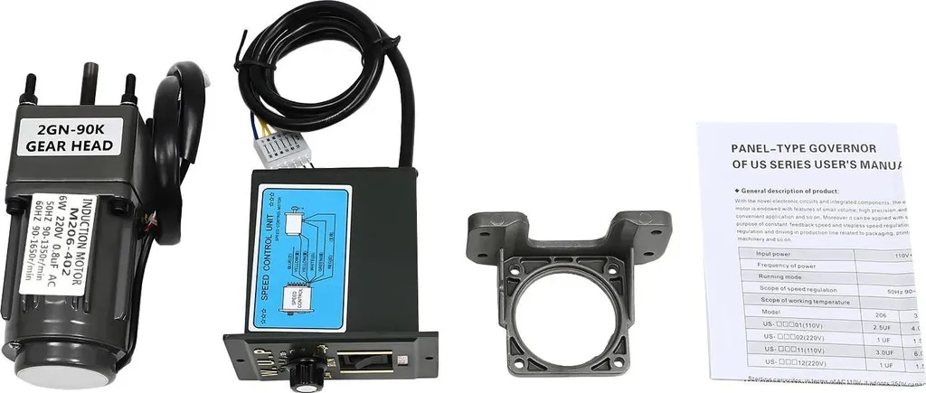 Moteur réducteur AC 220V pour ligne de production avec variateur