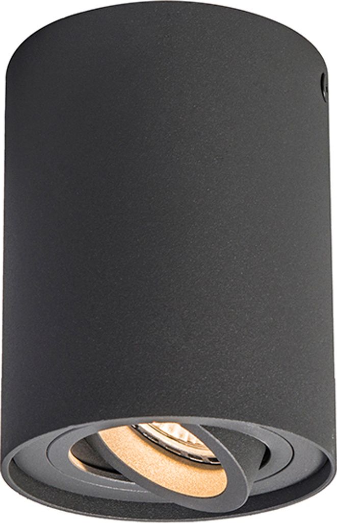 QAZQA - Modern Smarter AufbauSpot I Spotlight I Deckenspot I Deckenstrahler I Strahler I Lampe I Leuchte Dunkelgrau Neigbar inkl. WiFi GU10 - Rondo...