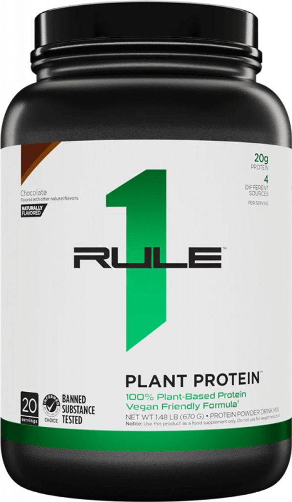 Rule1 R1 Plant Protein (1,2lbs) Chocolate Fudge - Eiweiße - Veganes Eiweiß