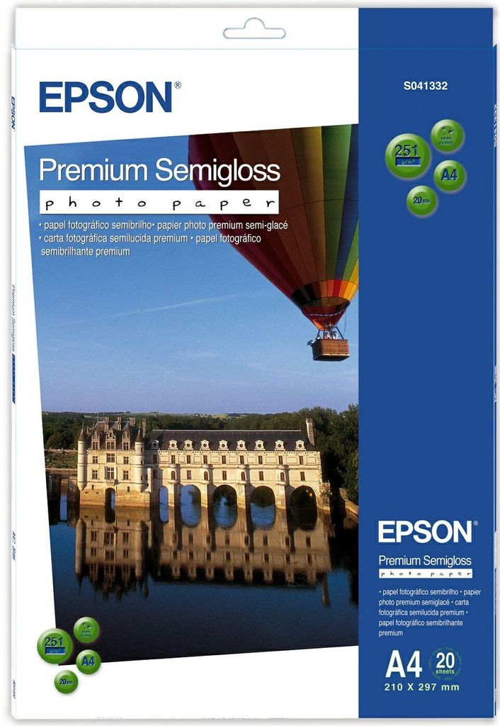 Epson Premium Semi-Gloss Photo Paper - A4 - 20 Arkuszy, Zdjęcie produktu 