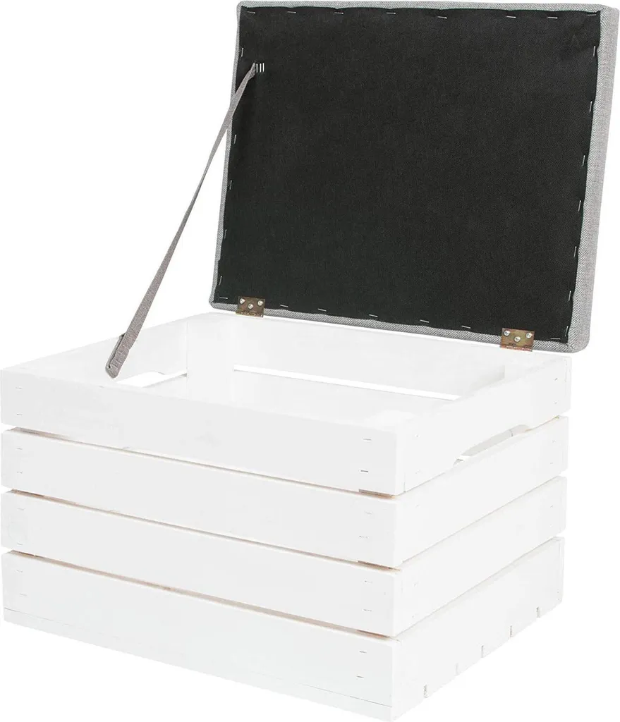 Pouf Cassapanca Imbottita in Legno | Seduta Luxury Contenitore - 12