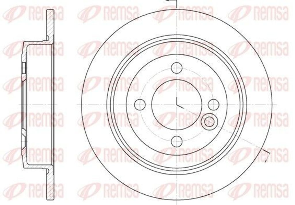 2x REMSA Bremsscheibe 6629.00 hinten für MINI Schrägheck (R56) Clubman (R55)