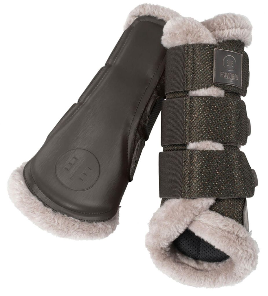 Eskadron ESSENCE Gamaschen " GLITTER MESH FAUXFUR " Größe - XL Farbe - darkolive