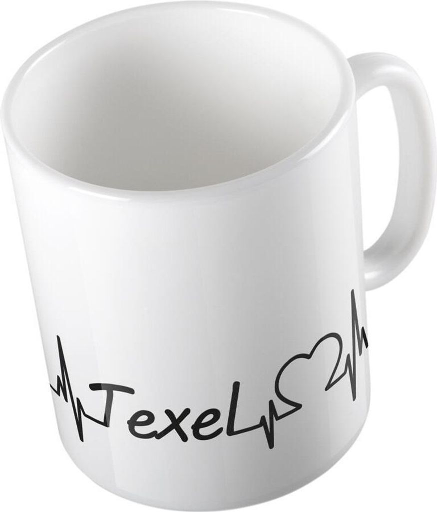 Huuraa Kaffeetasse Texel Geschenk Tasse Weiß 330ml Texel Präsent