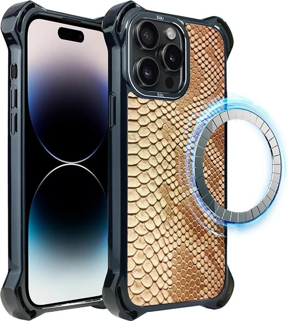 custodia per iPhone 14 Pro Max IBIZU DropGuard Ultra con MagSafe, Call of the Wild, Snake