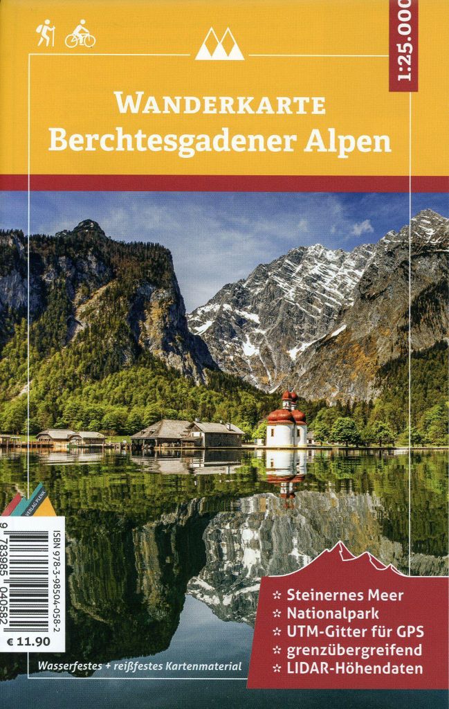 Wanderkarte Berchtesgadener Alpen 1 : 25 000