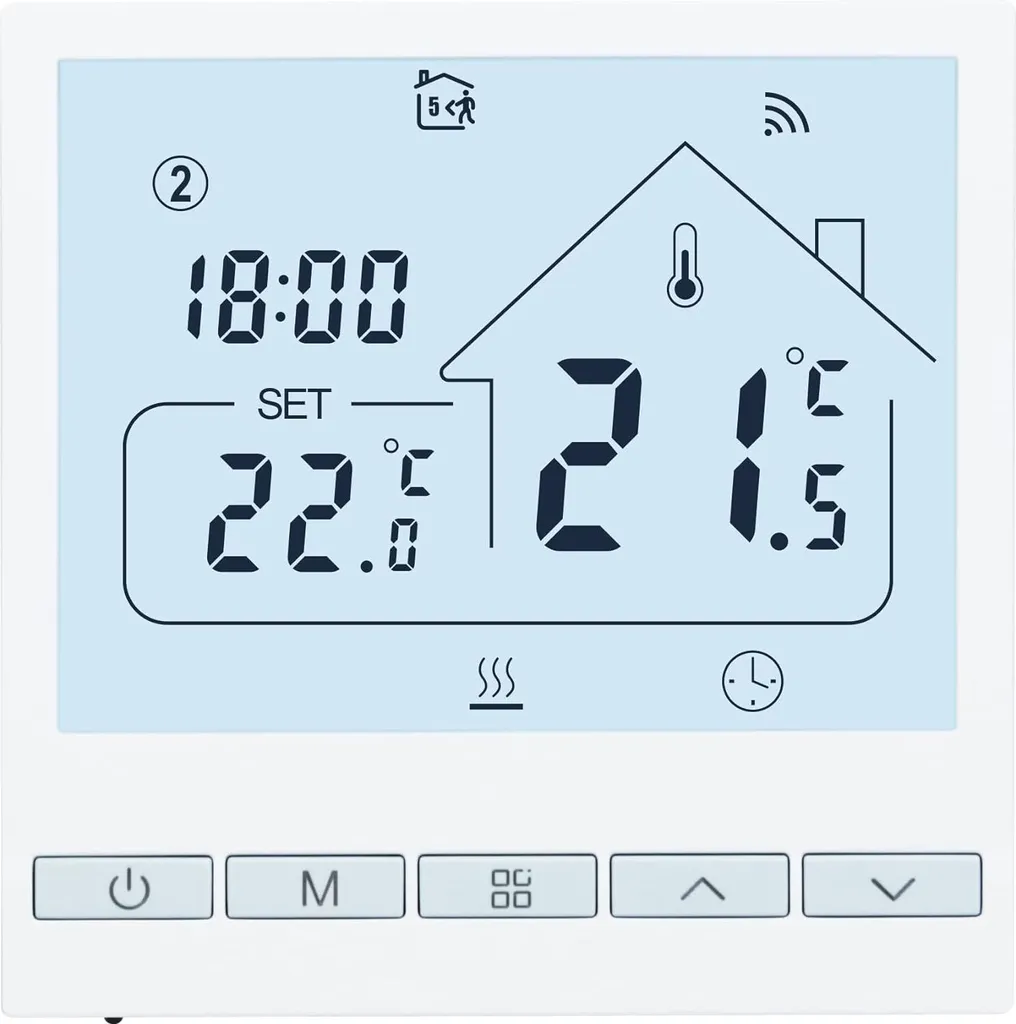 Thermostat Connecté Wi-Fi Beok Tuya pour Chauffage Mural et Chaudière