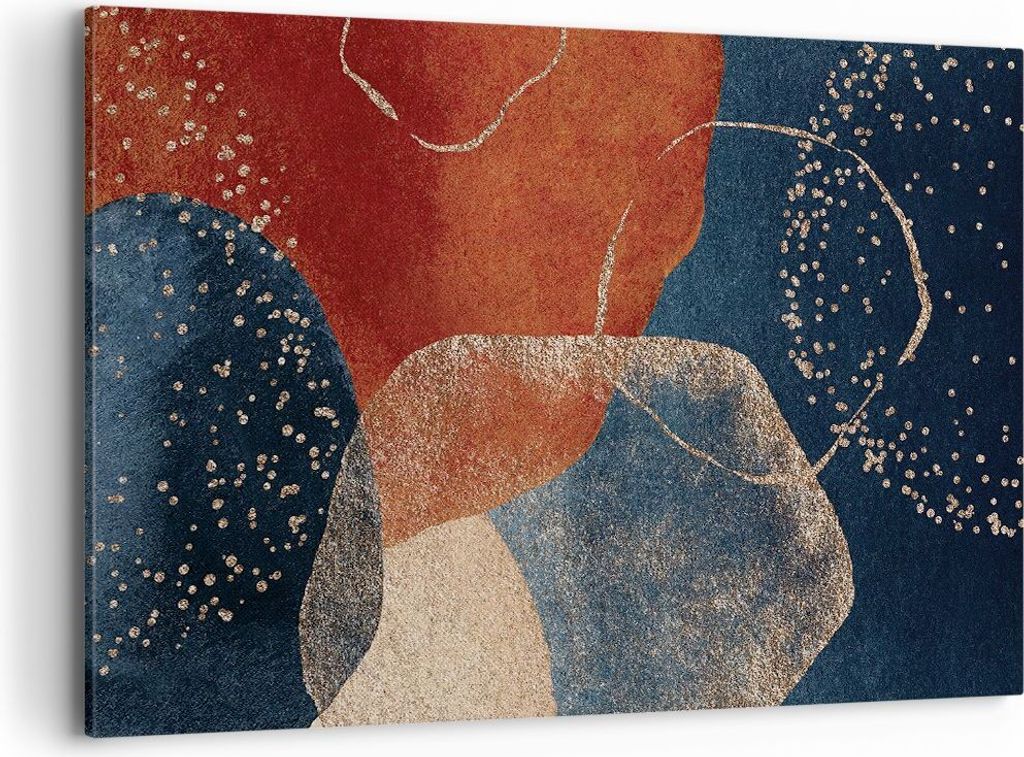 Bild auf Leinwand - Leinwandbild - Einteilig - Die Farben Formen Geometrie - 120x80cm - Wand Bild - Wanddeko - Wandbilder - Leinwanddruck - Bilder ...