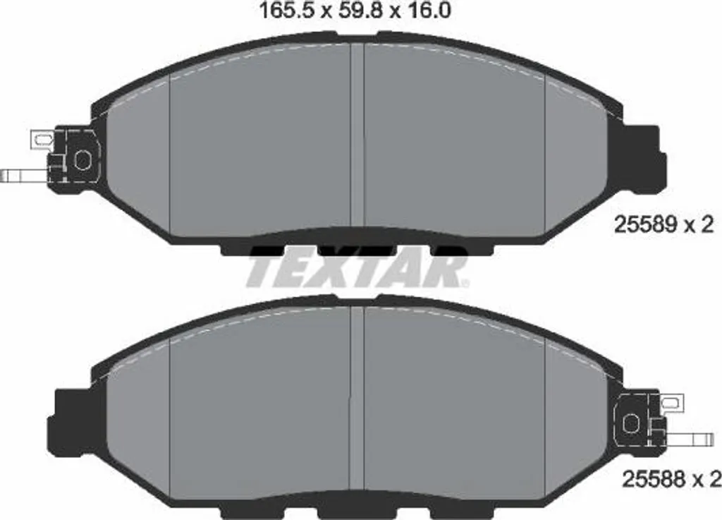 Plaquettes de frein OE D10603JA0B Textar 2558903 haute performance