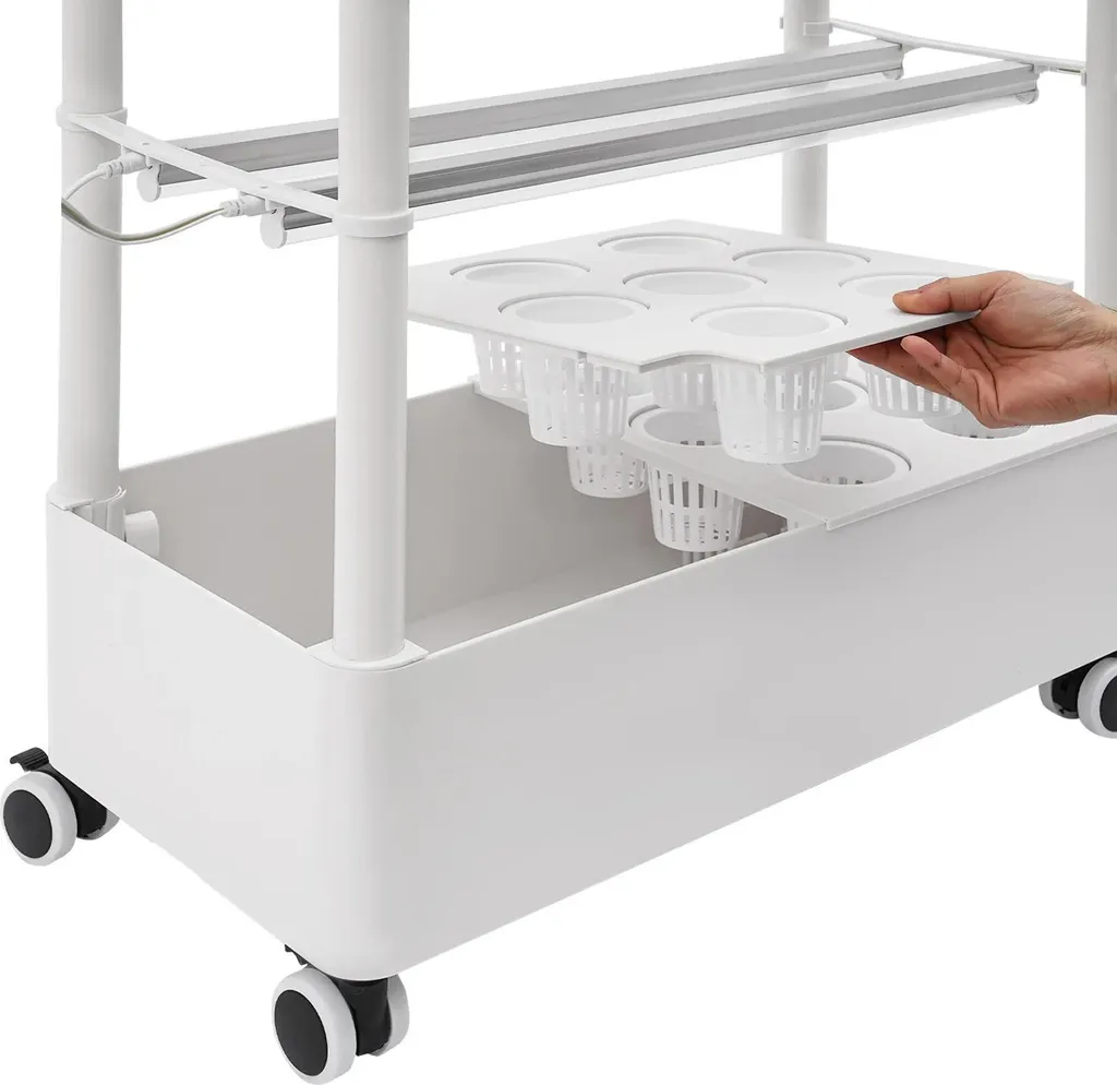 Manque de place ? Kit hydroponique vertical 28 trous mobile pour balcon - 6