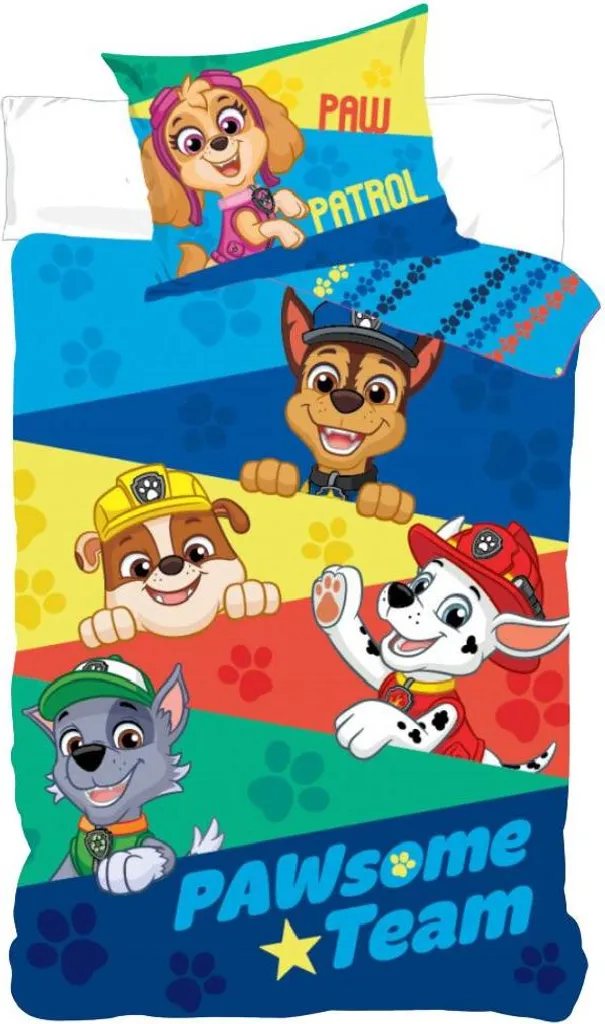 Linge de lit enfant Pat' Patrouille en coton 140x200 et taie 70x90 cm