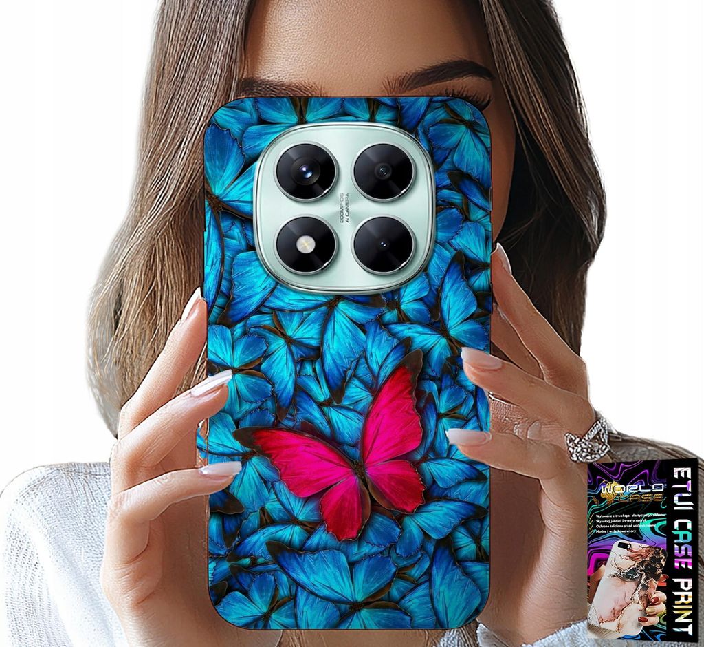 Hülle Für Xiaomi Note 14 Pro+ 5G - Blauer Schmetterling, Schmetterling, Feminine Designs