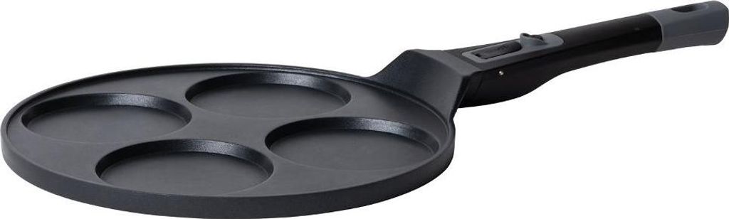 Guzzini 9680233, Rund, Pfannkuchenpfanne, Schwarz, Aluminium, Stahl, Keramik, Elektro, Gas, Halogen, Induktion, Versiegelte Platte, 26 cm