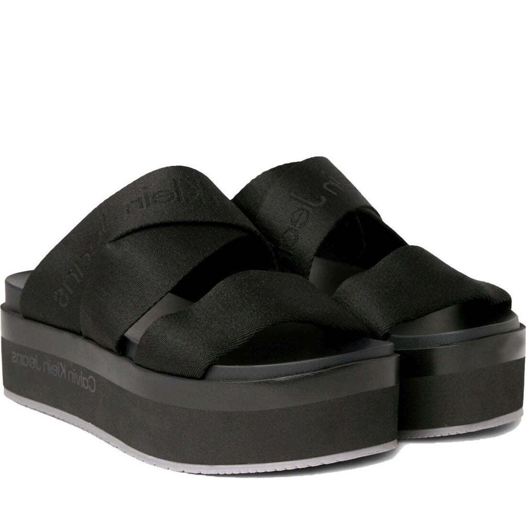Calvin Klein Jeans Damen Klassische Sandalen YW0YW01361 0GT Farbe: Schwarz Größe: 39