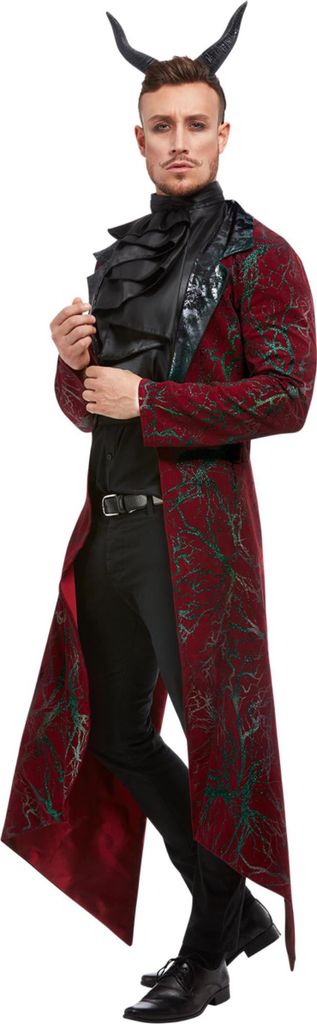 y Teufel-Kostüm für Herren Halloweenkostüm schwarz-rot - XL