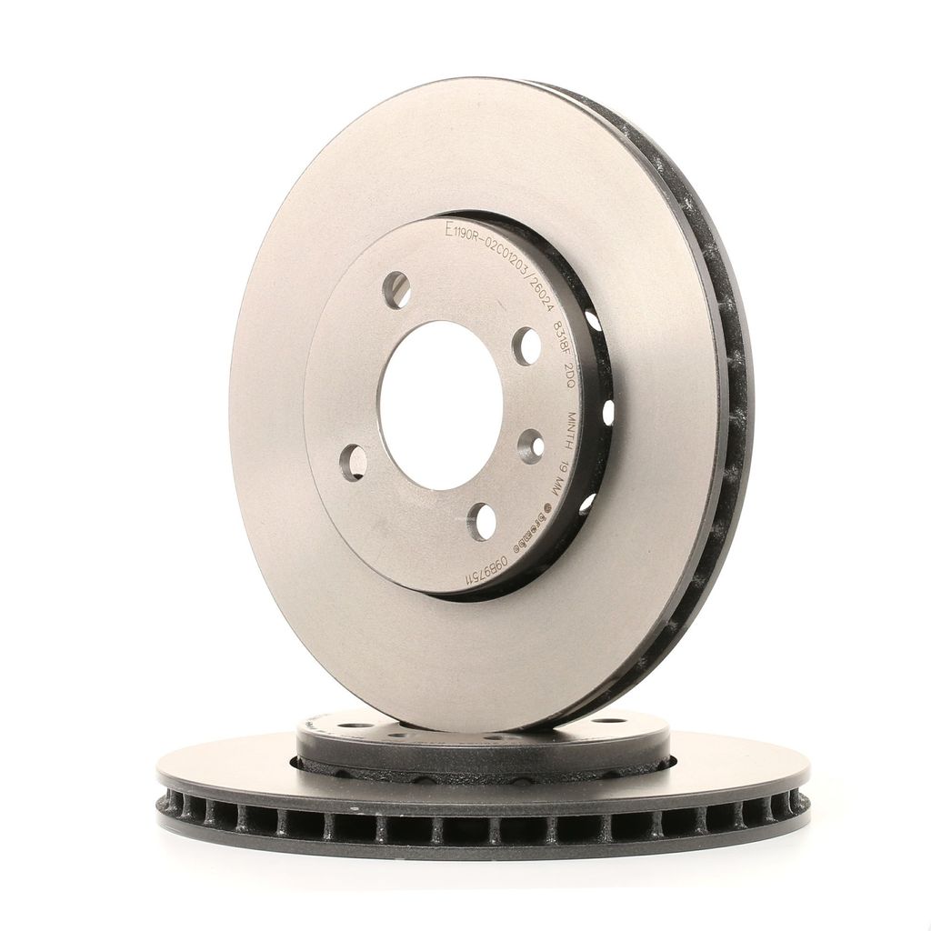 2x BREMBO Bremsscheibe 09.B975.11 für VW up! Schrägheck Produktbild 
